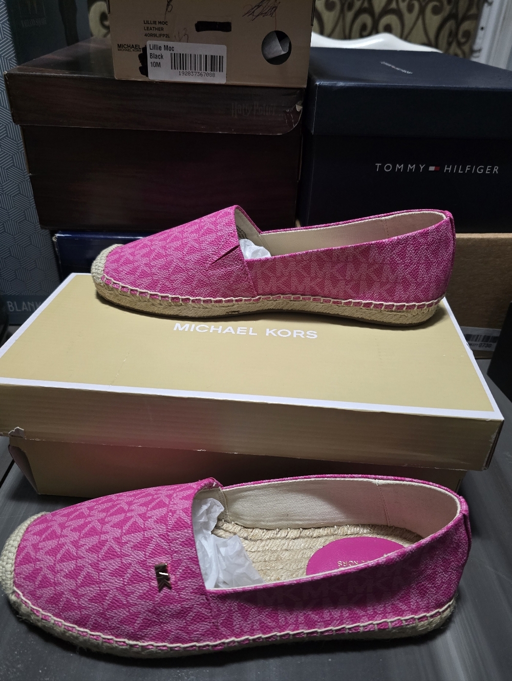 MICHAEL Michael Kors Pink Kendrick Espadrille Flats Size 6 $168 NEW